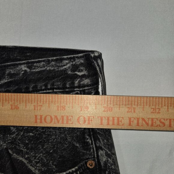 Levi's 501 CT Jeans Mens 38x32 (38x31) Button Fly Black Acid Wash Denim Straight - Picture 8 of 10